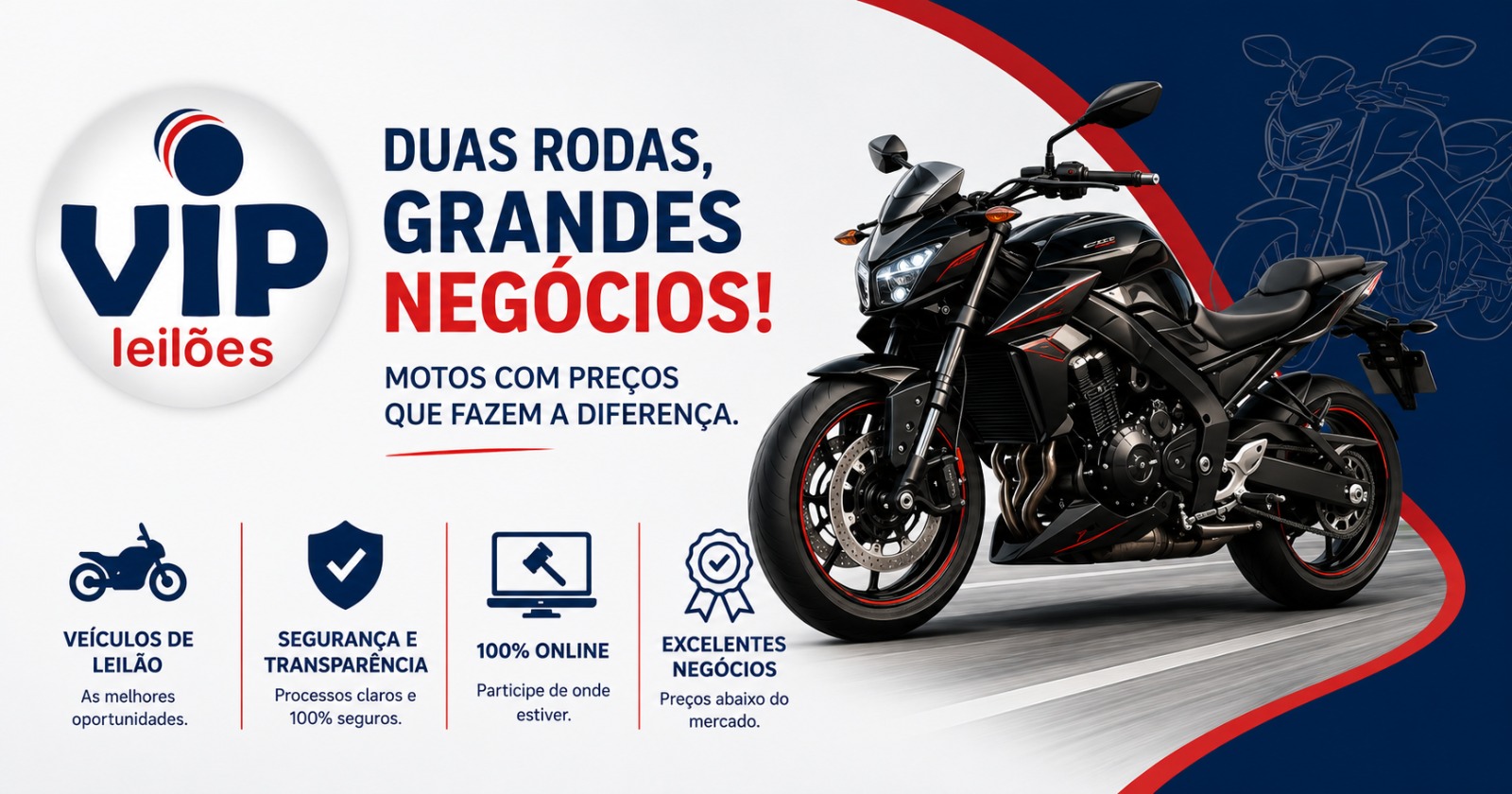 Leilão de Motocicletas - Sexta-Feira - 28/08/2026